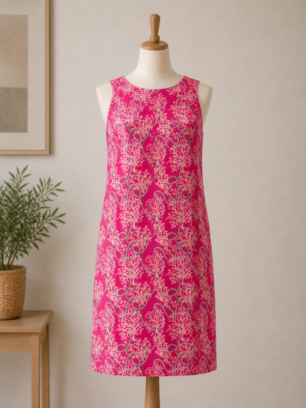 Lulu-B Pink Printed Sleeveless Mini Dress